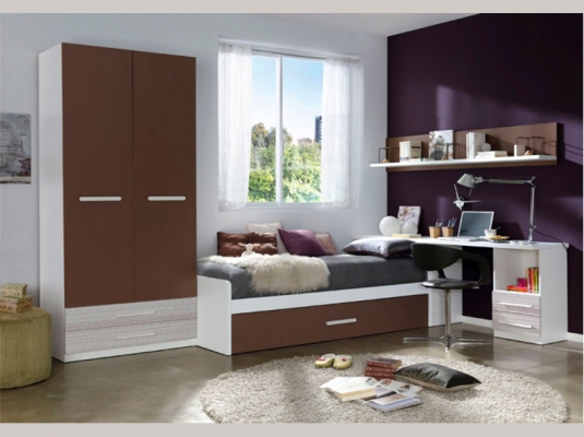 Fotografía de Dormitorio juvenil con cama nido, ambiente 006